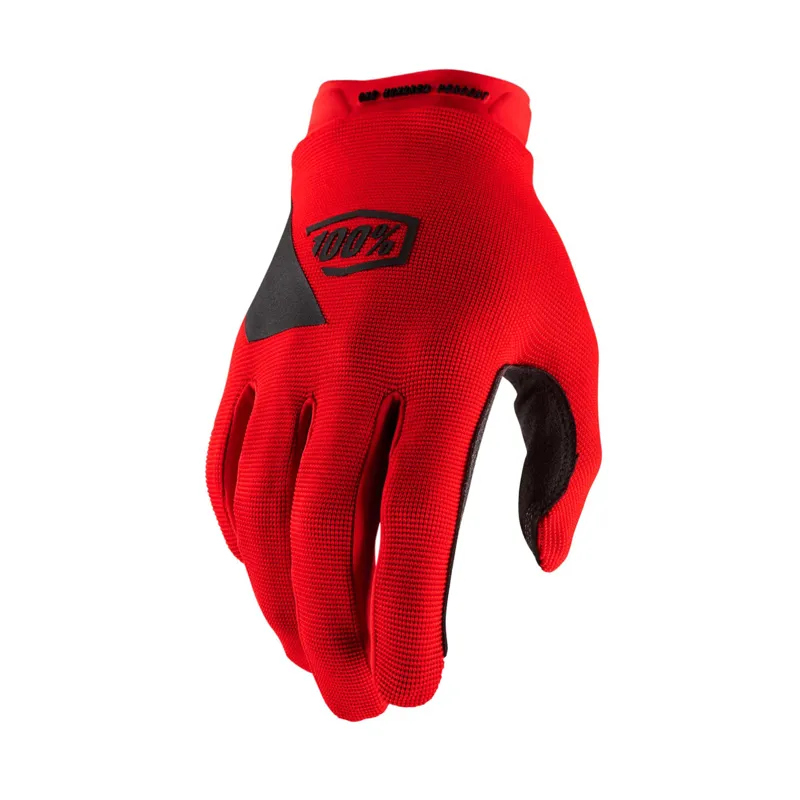 100 Percent Ridecamp Mens Long Finger MTB Glove Red